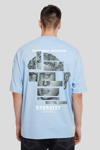 Eternity New Powder Blue Baggy Fit T-Shirt Men
