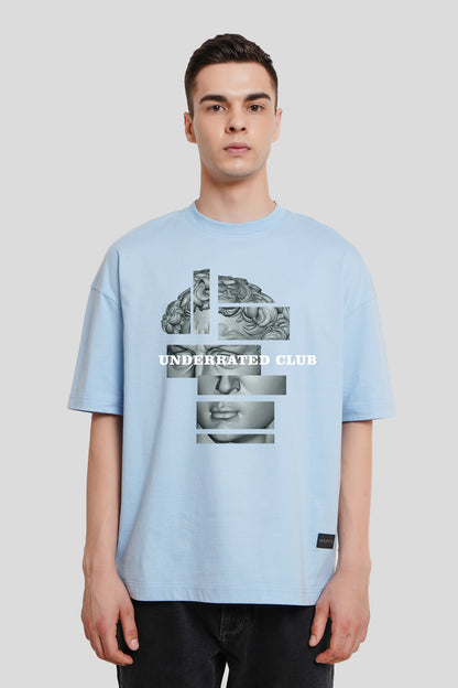 Eternity New Powder Blue Baggy Fit T-Shirt Men