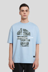 Eternity New Powder Blue Baggy Fit T-Shirt Men