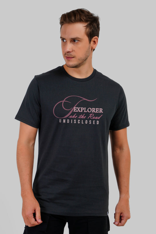Road Undisclosed Black Regular Fit T-Shirt Men Pic 1
