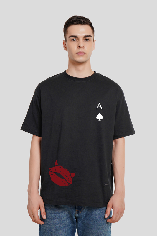 Feeling Lucky Black Oversized T-shirt Men