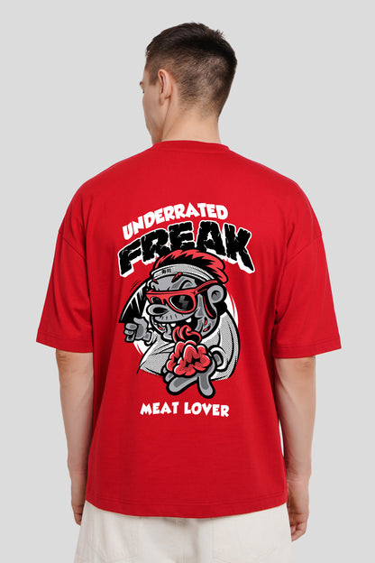 Freaky Meat Lover Red Baggy Fit T-Shirt Men