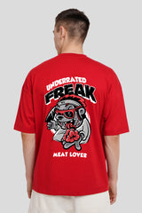 Freaky Meat Lover Red Baggy Fit T-Shirt Men