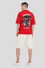Freaky Meat Lover Red Baggy Fit T-Shirt Men