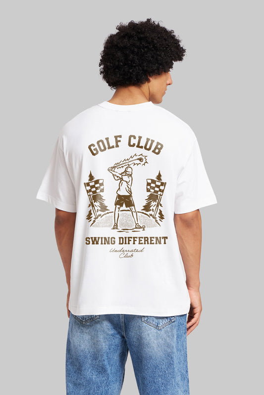 URC Golf Club White Oversized Fit T-Shirt Men Pic 1