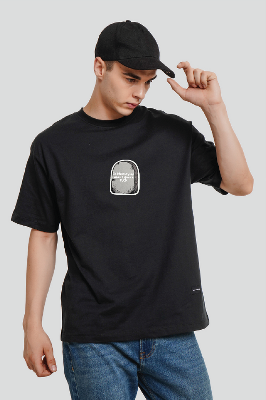 Headstone Black Oversized T-shirt Men