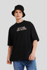 Let It Flow With Hype Black Printed Baggy T-Shirt