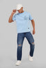 Marmoris Sea Sky Blue Oversized Fit T-Shirt Men Pic 1