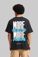 More Dreams Black Oversized Fit T-Shirt Men Pic 1
