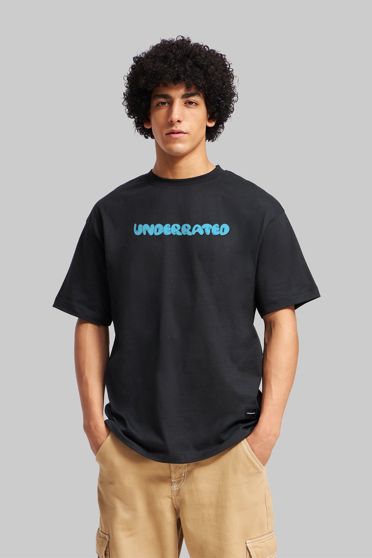 More Dreams Black Oversized Fit T-Shirt Men Pic 2
