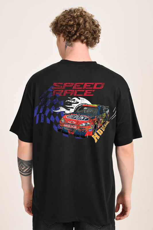 Speed Race Black Oversized T-shirt Men