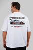 Porsche Turbo White Baggy Fit T-Shirt Men