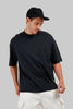 Curious Greek God Black Baggy Fit T-Shirt Men