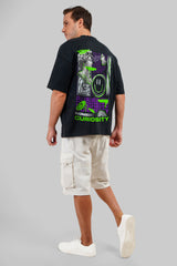 Curious Greek God Black Baggy Fit T-Shirt Men