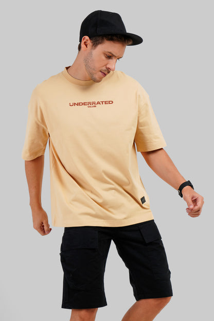 Untamed Beige Baggy Fit T-Shirt Men Pic 2