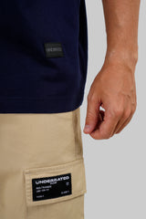 Sanskari Sounds Navy Blue Baggy Fit T-Shirt Men Pic 4