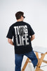 Tupac Black Oversized Fit T-Shirt Men Pic 1