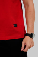 Royalty Vibe Red Oversized Fit T-Shirt Men Pic 4