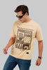 Realm of Senses Beige Oversized Fit T-Shirt Men Pic 1