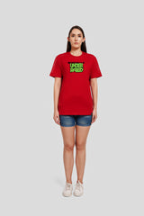 Socially Underarted Red Printed T-Shirt
