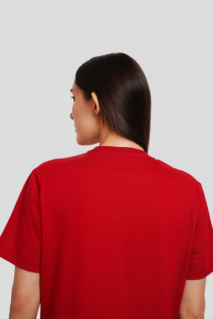 Socially Underarted Red Printed T-Shirt