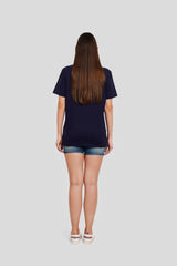 All I Want Navy Blue Printed T-Shirt