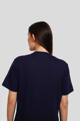 All I Want Navy Blue Printed T-Shirt