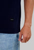 Pink Serpent Navy Blue Oversized Fit T-Shirt Men Pic 4