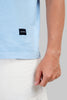 Solid Powder Blue Half Sleeves T-Shirt For Men Oversized Fit