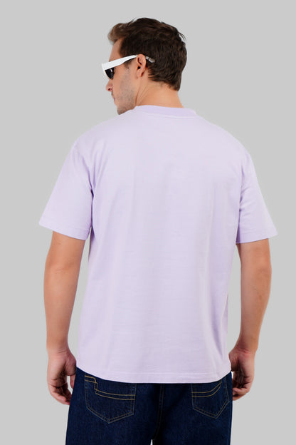 Weird Mushrooms Lavender Oversized Fit T-Shirt Men Pic 4