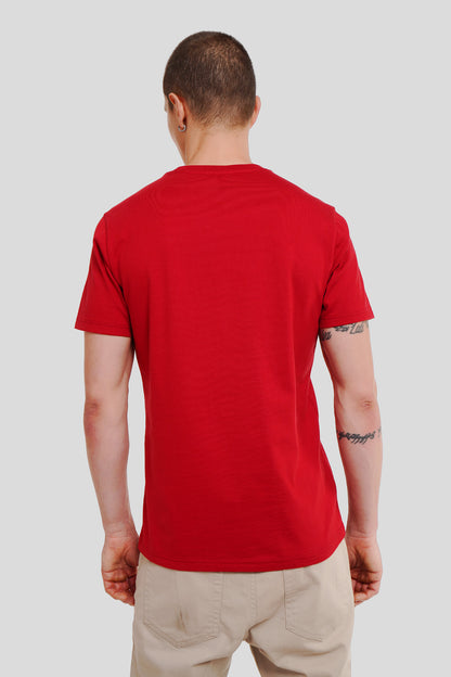 Socially Underarted Red Printed T-Shirt
