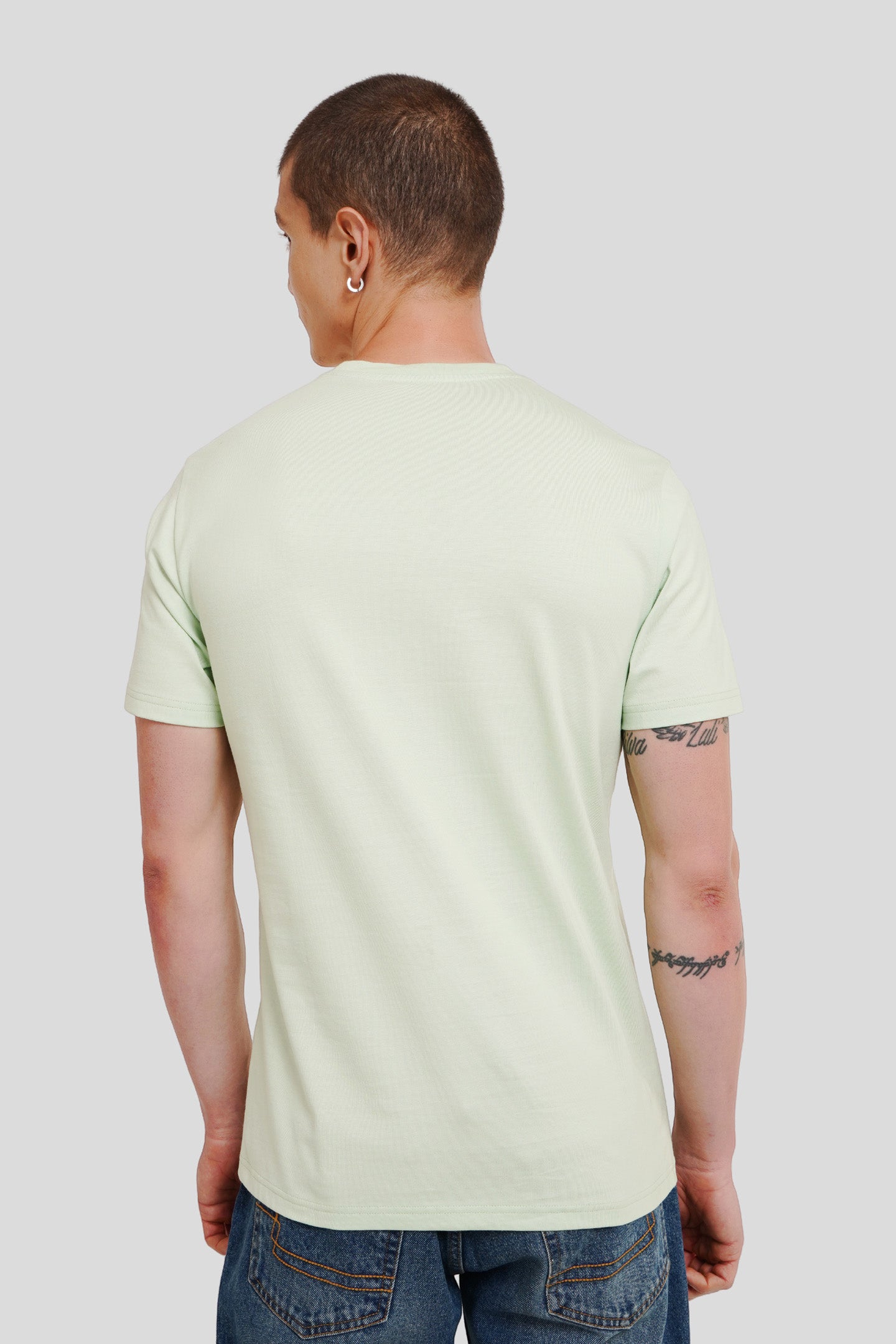 Life Is Good Pastel Green Regular Fit T-Shirt Men