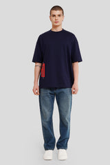 Spoiled Navy Blue Baggy Fit T-Shirt Men