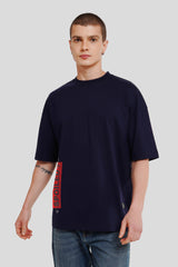 Spoiled Navy Blue Baggy Fit T-Shirt Men