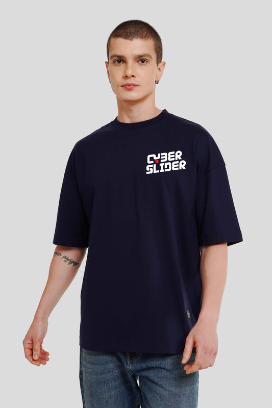 Cyber Slider Navy Maritime Printed T-Shirt