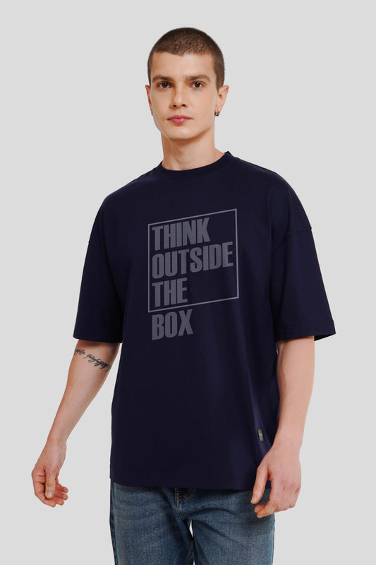 Think Outside The Box Navy Maritime Printed T-Shirt
