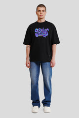 Genius Mind Black Printed Baggy T-Shirt