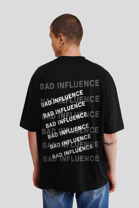 Bad Influence Black Baggy Fit T-Shirt Men