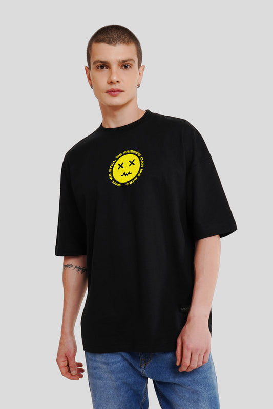 Can We Still Be Friends Black Printed T-Shirt