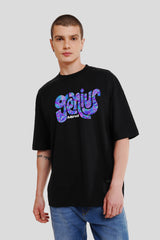 Genius Mind Black Printed Baggy T-Shirt
