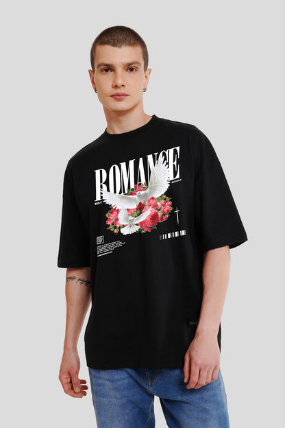 Romance Black Printed Baggy T-Shirt