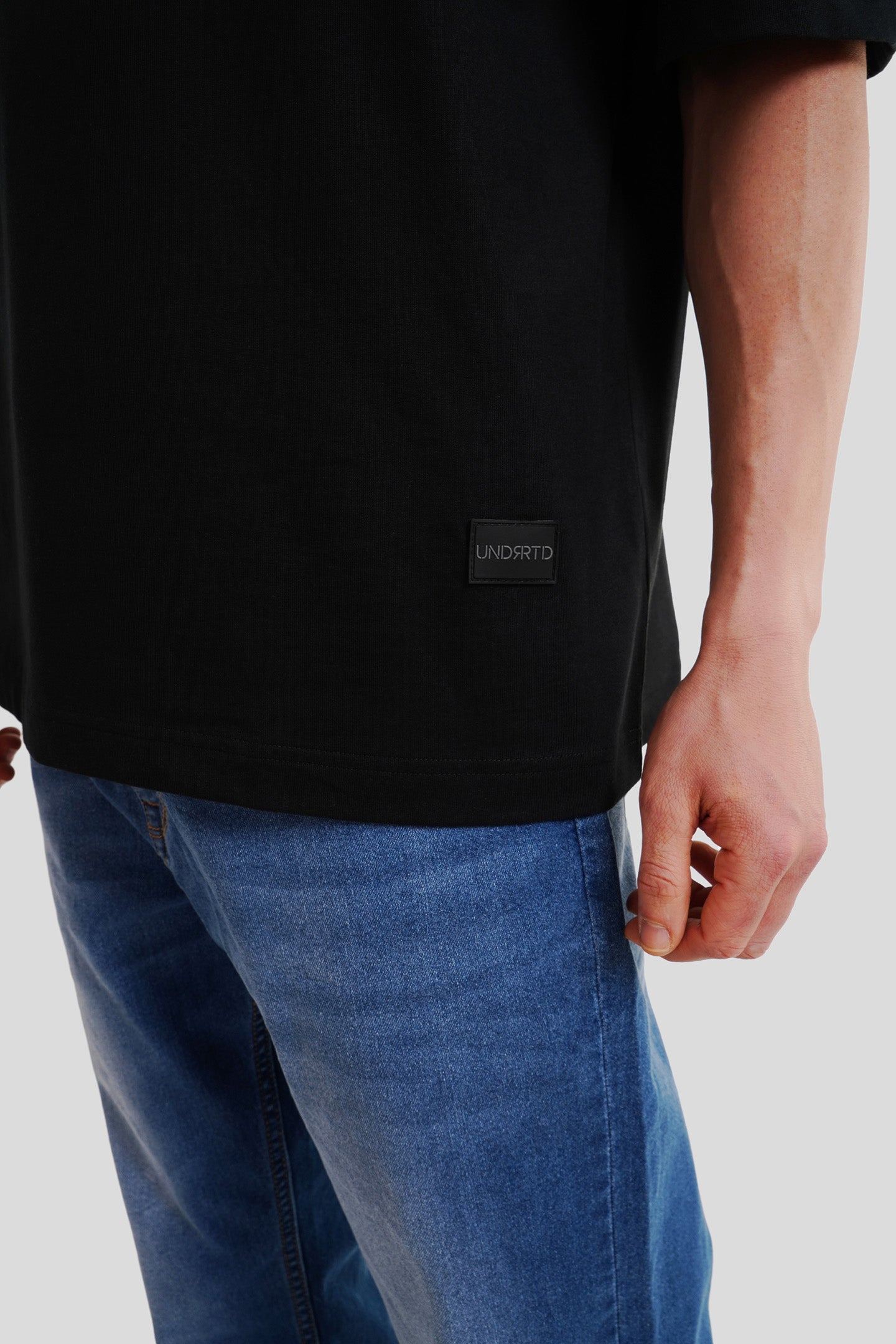 Underrated Hustle Black Printed T-Shirt