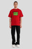 Socially Underarted Red Printed T-Shirt Men Oversized Fit