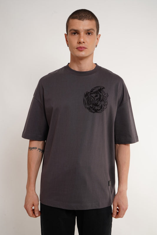 Hunted Dark Gray Printed T-Shirt