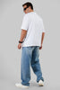 Invisible Gecko White Baggy Fit T-Shirt Men Pic 4