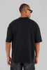 Starry Night Black Baggy Fit T-Shirt Men Pic 3