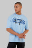 Relax In Crisis Sky Blue Baggy Fit T-Shirt Men
