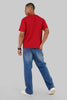 Genjitsu Red Oversized Fit T-Shirt Men