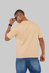 Be Bold Beige Oversized T-shirt Men