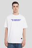 The Complexity Of Simplicity White Printed T-Shirt Men Oversized Fit